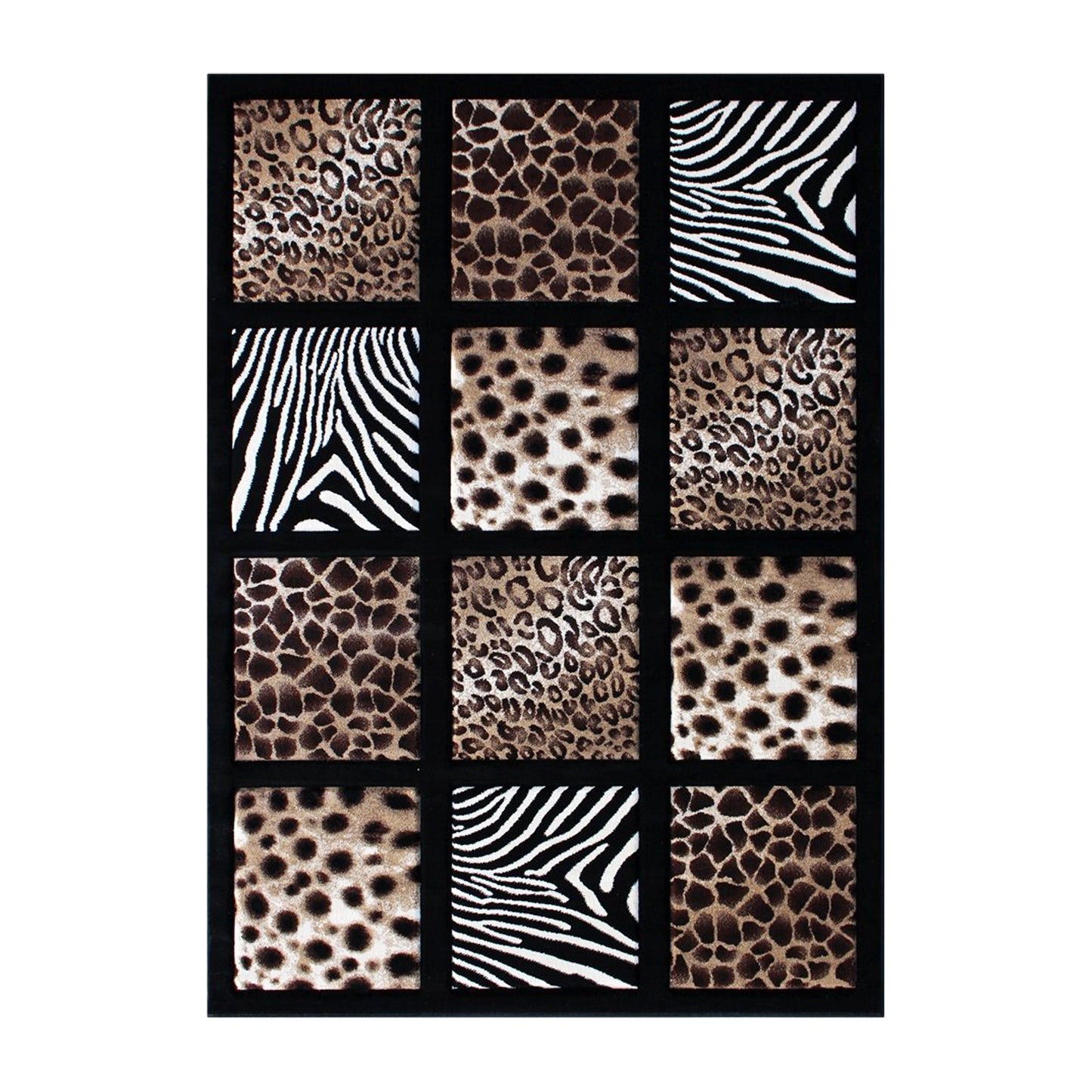 8' x 11' Animal Print Area Rug ACD-RG2QJK-811-BK-GG