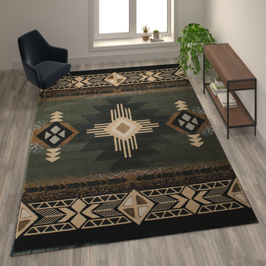 8x10 Rustic Sage Area Rug ACD-RG3-810-SG-GG