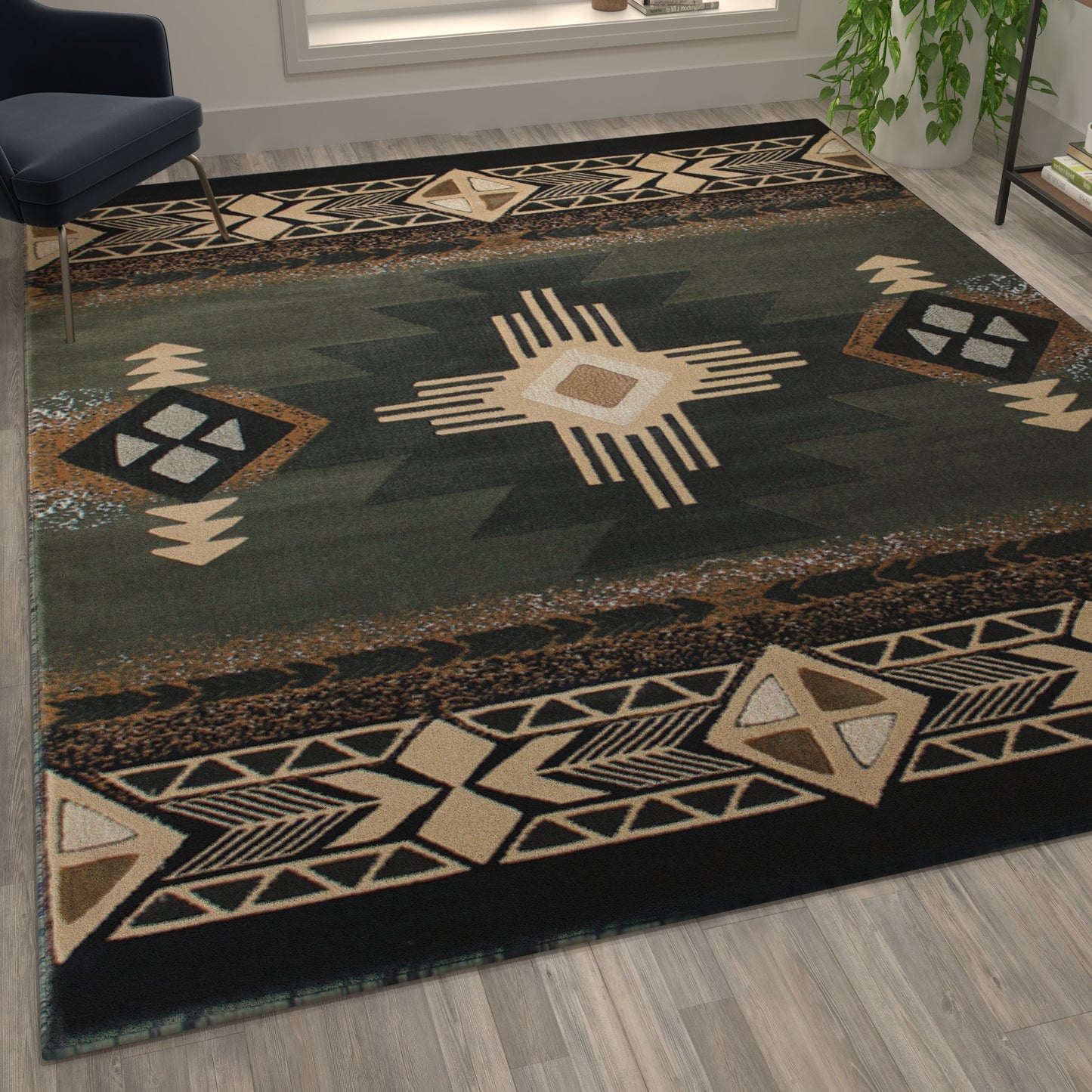 8x10 Rustic Sage Area Rug ACD-RG3-810-SG-GG