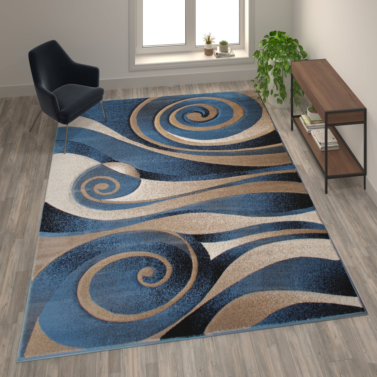 8' x 11' Blue & Beige Area Rug ACD-RG8AS8-811-BL-GG