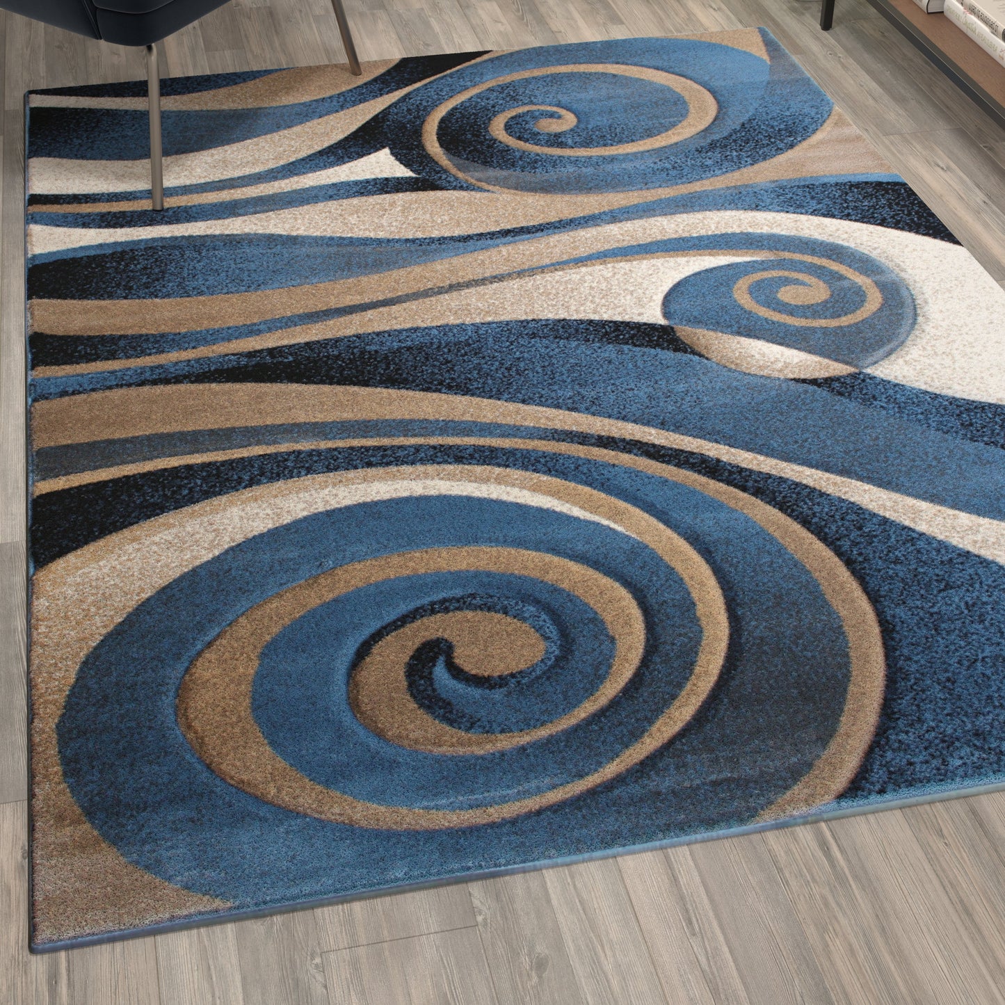 8' x 11' Blue & Beige Area Rug ACD-RG8AS8-811-BL-GG