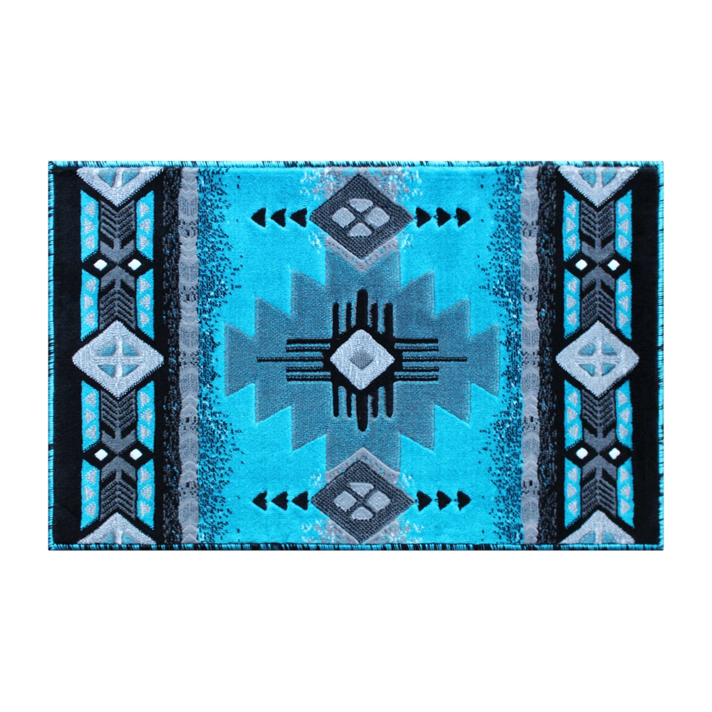 2x3 Rustic Turquoise Area Rug ACD-RGC318-23-TQ-GG