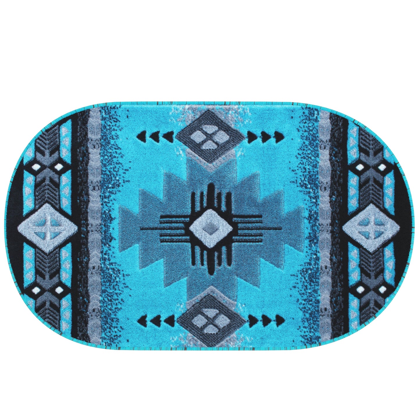 3x5 Oval Turquoise Area Rug ACD-RGC318-35-TQ-GG