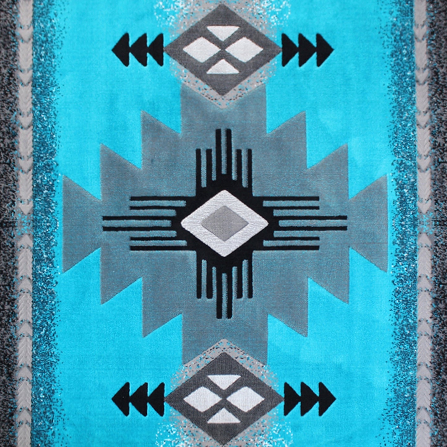 5x7 Rustic Turquoise Area Rug ACD-RGC318-57-TQ-GG
