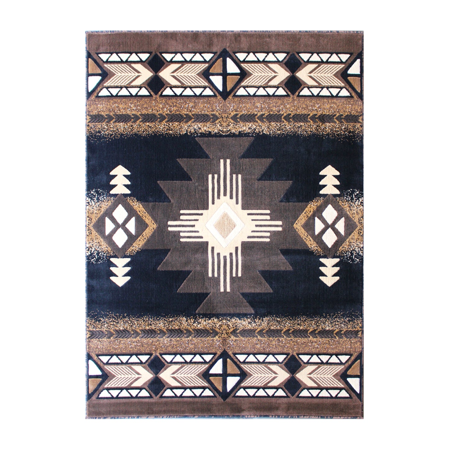 5x7 Rustic Black Area Rug ACD-RGEMQ9-57-BK-GG