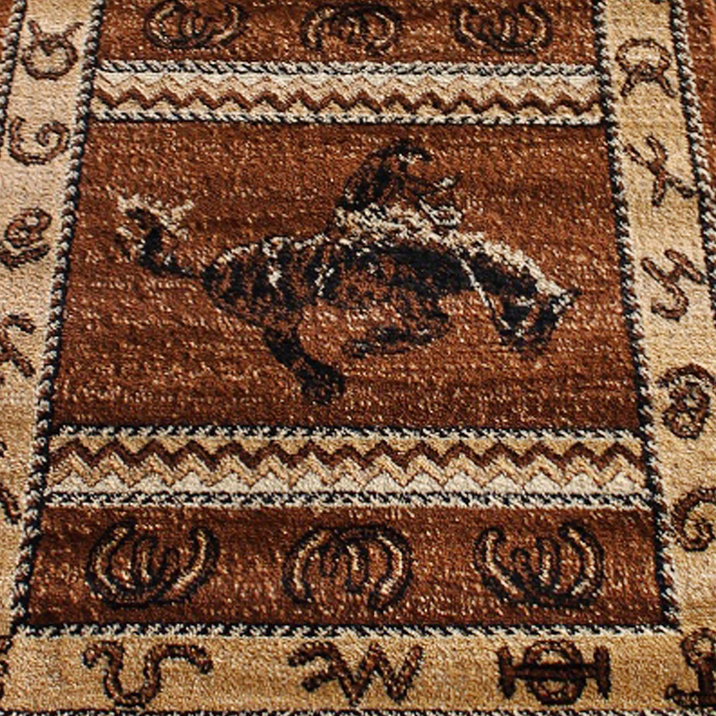 Beige 2' x 11' Cowboy Area Rug ACD-RGL370-211-BN-GG