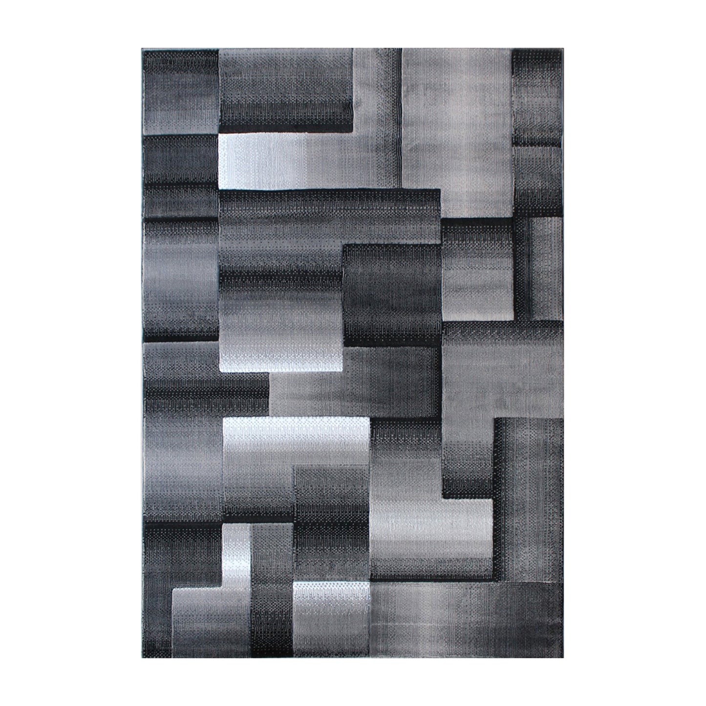 5x7 Gray Block Area Rug ACD-RGTRZ861-57-GY-GG