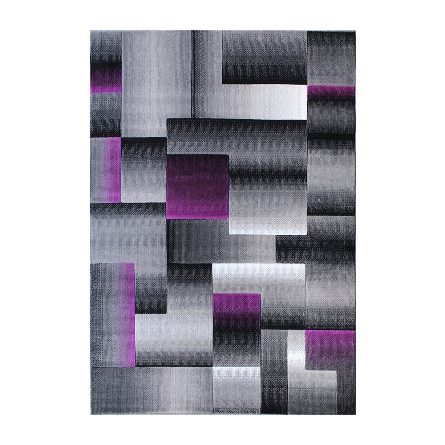 5x7 Purple Block Area Rug ACD-RGTRZ861-57-PU-GG
