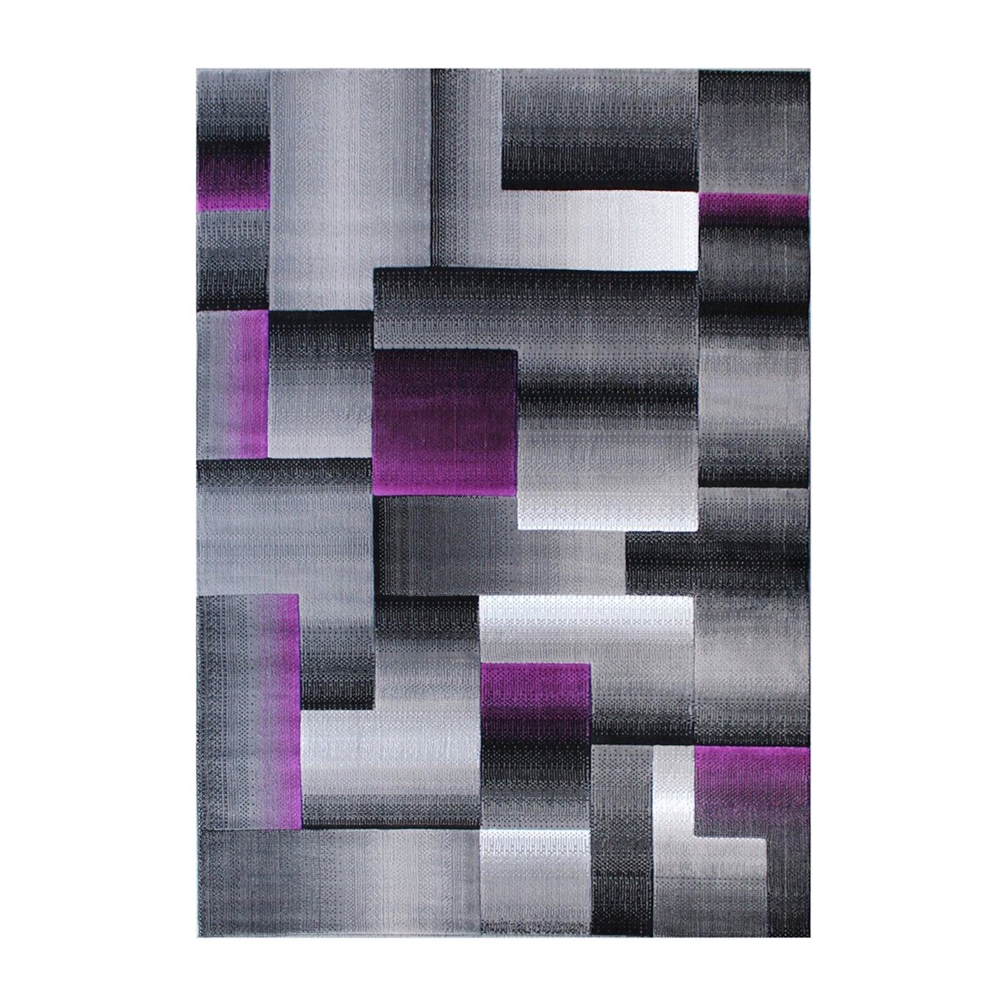 6x9 Purple Block Area Rug ACD-RGTRZ861-69-PU-GG