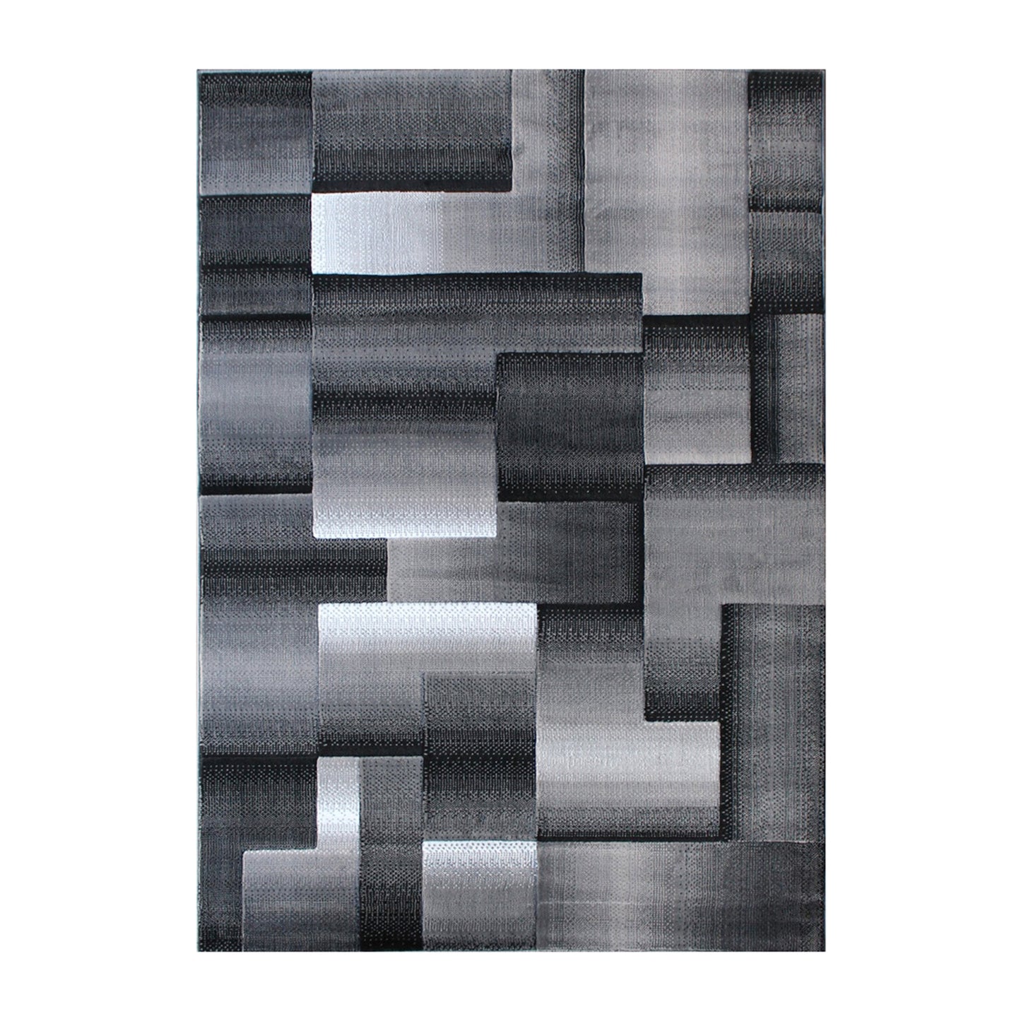 8x10 Gray Block Area Rug ACD-RGTRZ861-810-GY-GG