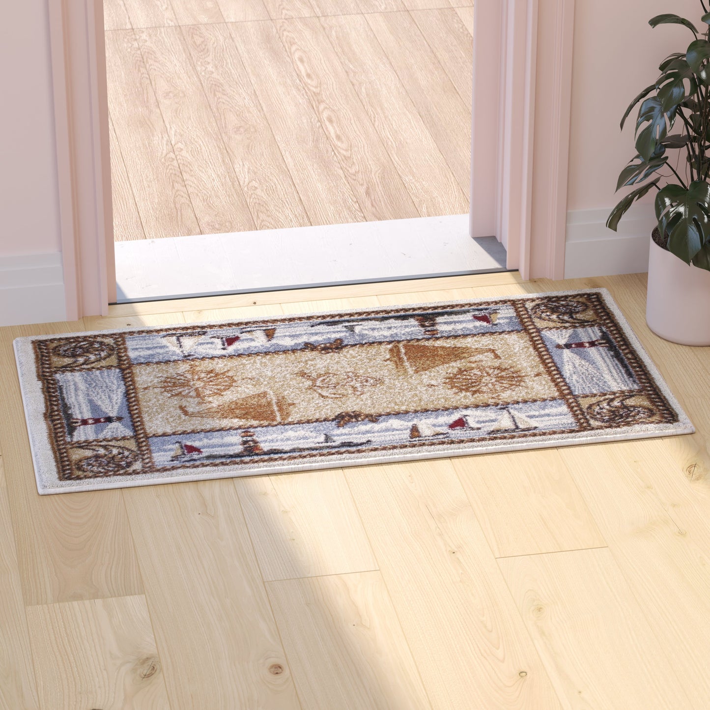 Beige 2x3 Nautical Area Rug ACD-RGZ8763-23-BG-GG