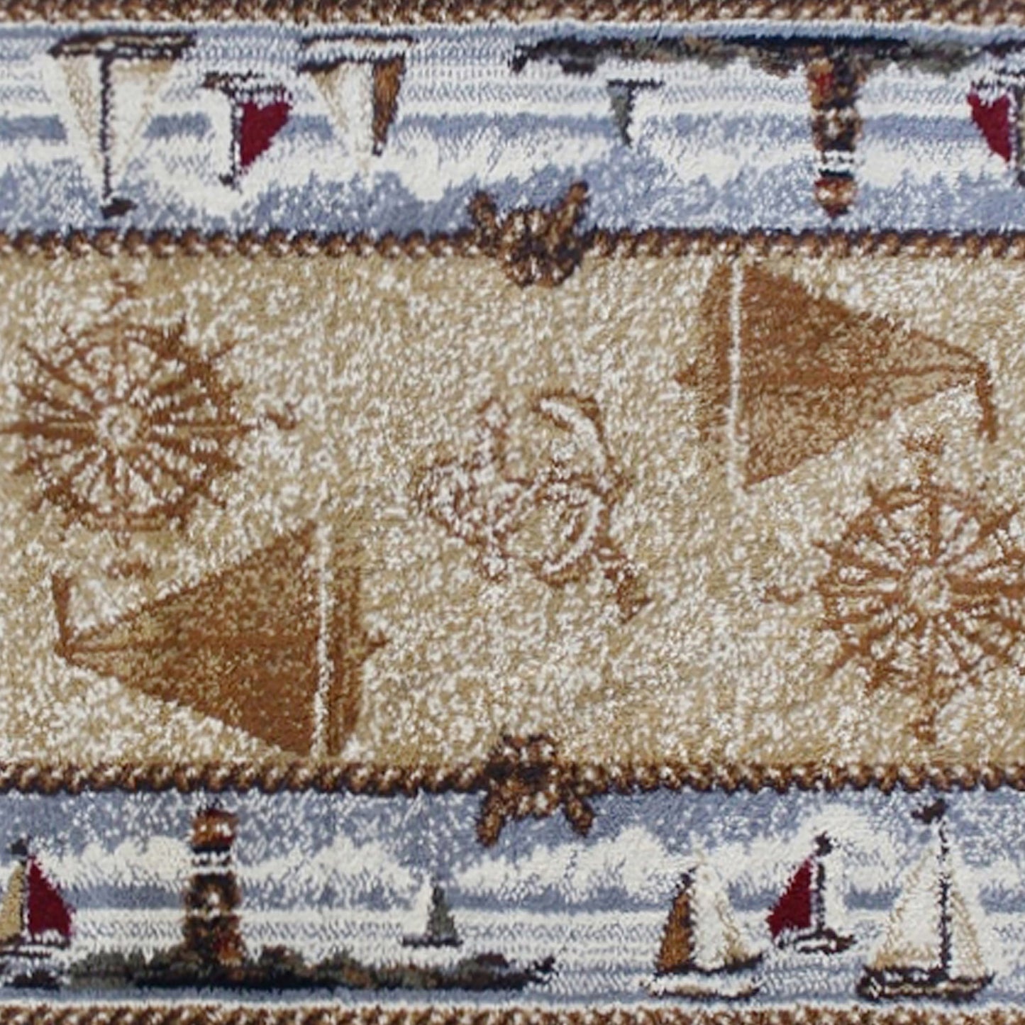 Beige 2x3 Nautical Area Rug ACD-RGZ8763-23-BG-GG