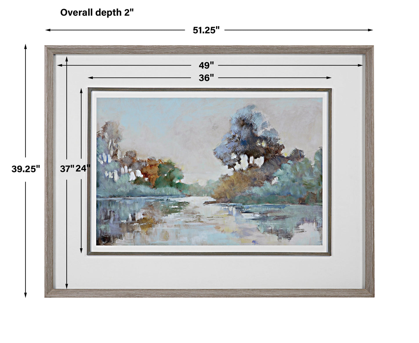 Uttermost Morning Lake Watercolor Framed Print