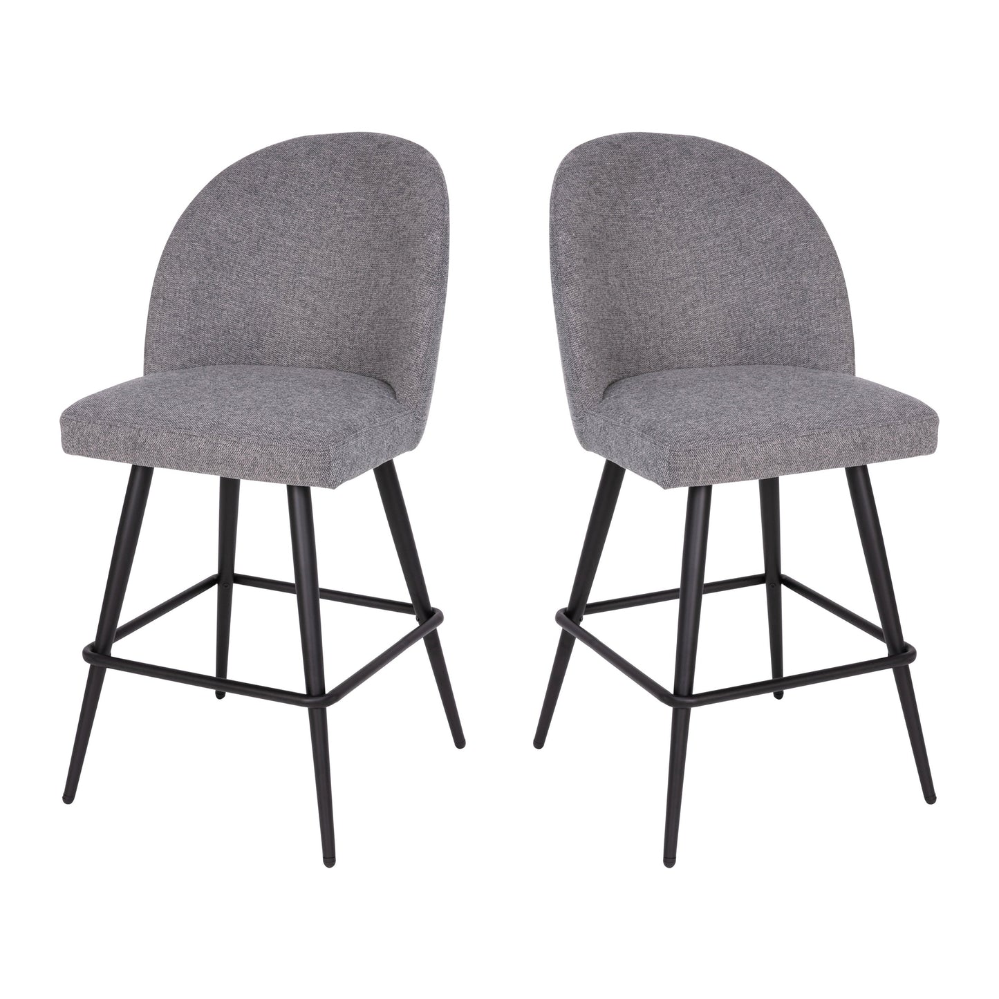 2PK 26" Gray Linen Barstool AY-1026H-26-GYFAB-GG