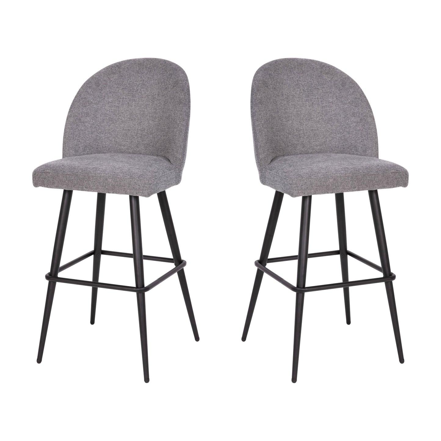 2PK 30" Gray Linen Barstool AY-1026H-30-GYFAB-GG