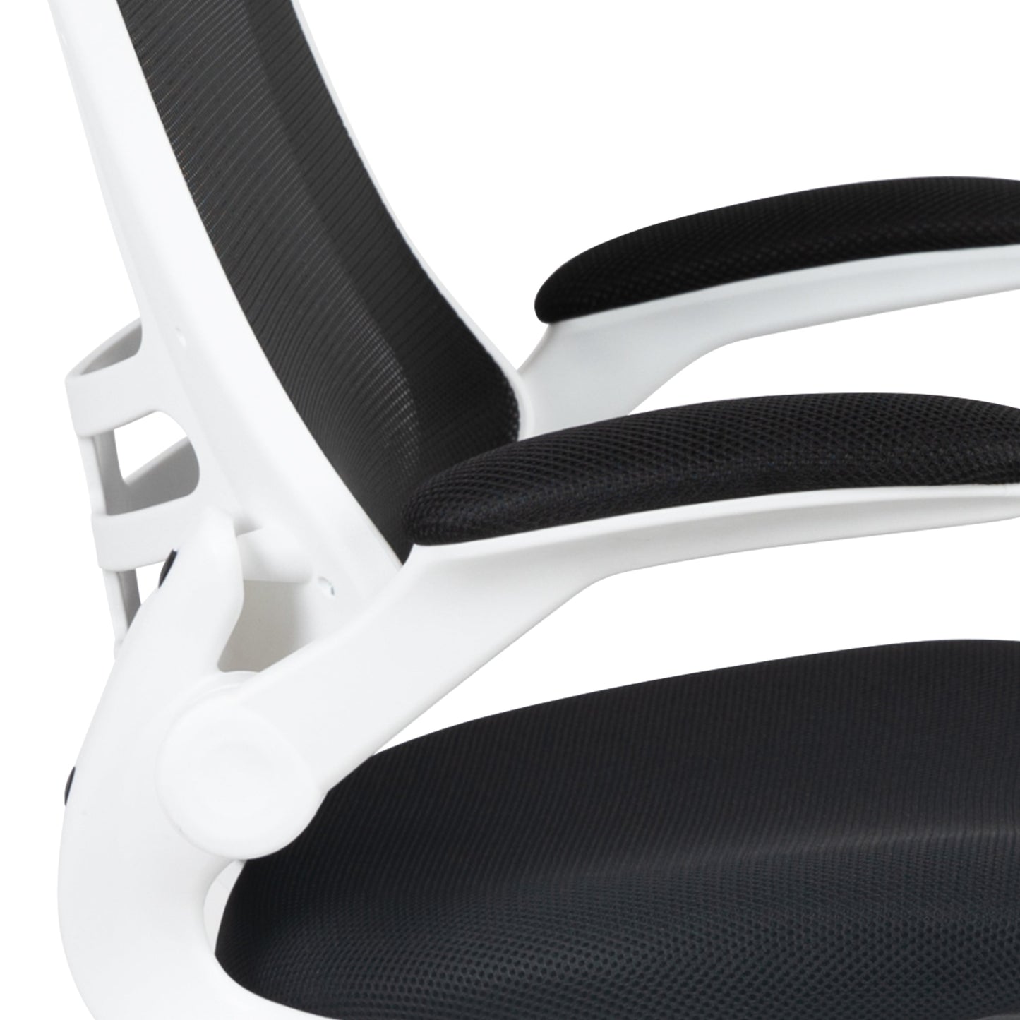 Mid-Back Mesh Desk Chair BL-X-5M-WH with Ergonomic Design and Comfortable Support