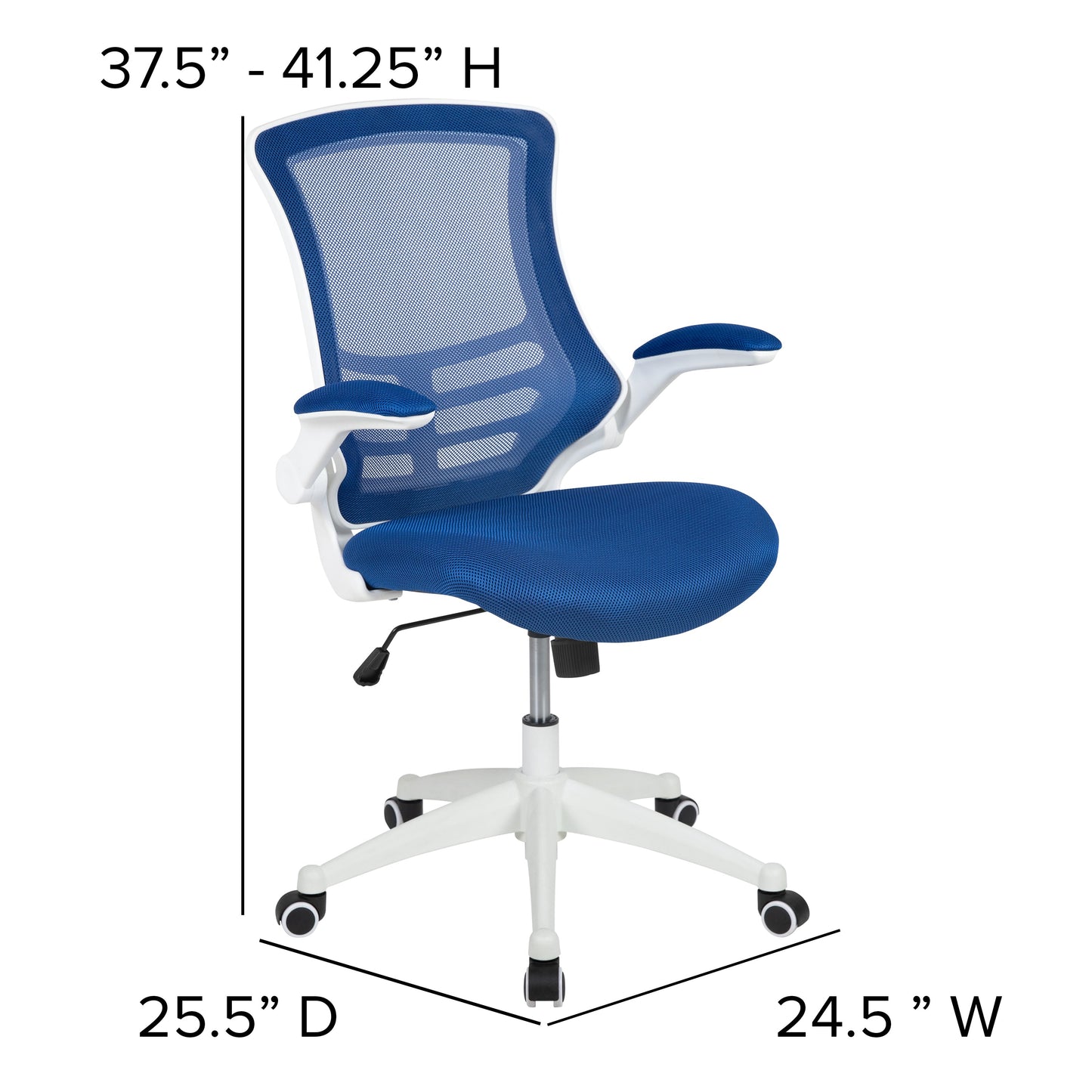Mid-Back Mesh Desk Chair BL-X-5M-WH with Ergonomic Design and Comfortable Support