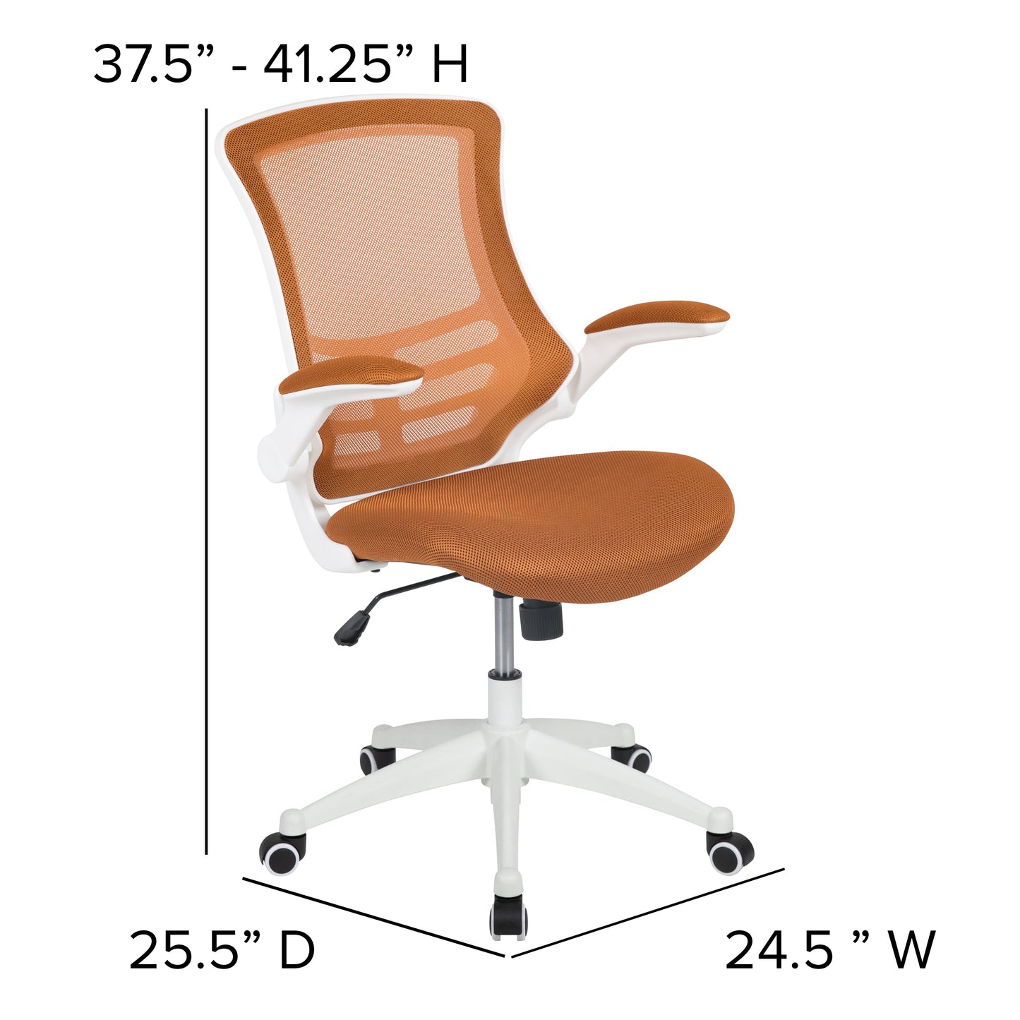Mid-Back Mesh Desk Chair BL-X-5M-WH with Ergonomic Design and Comfortable Support