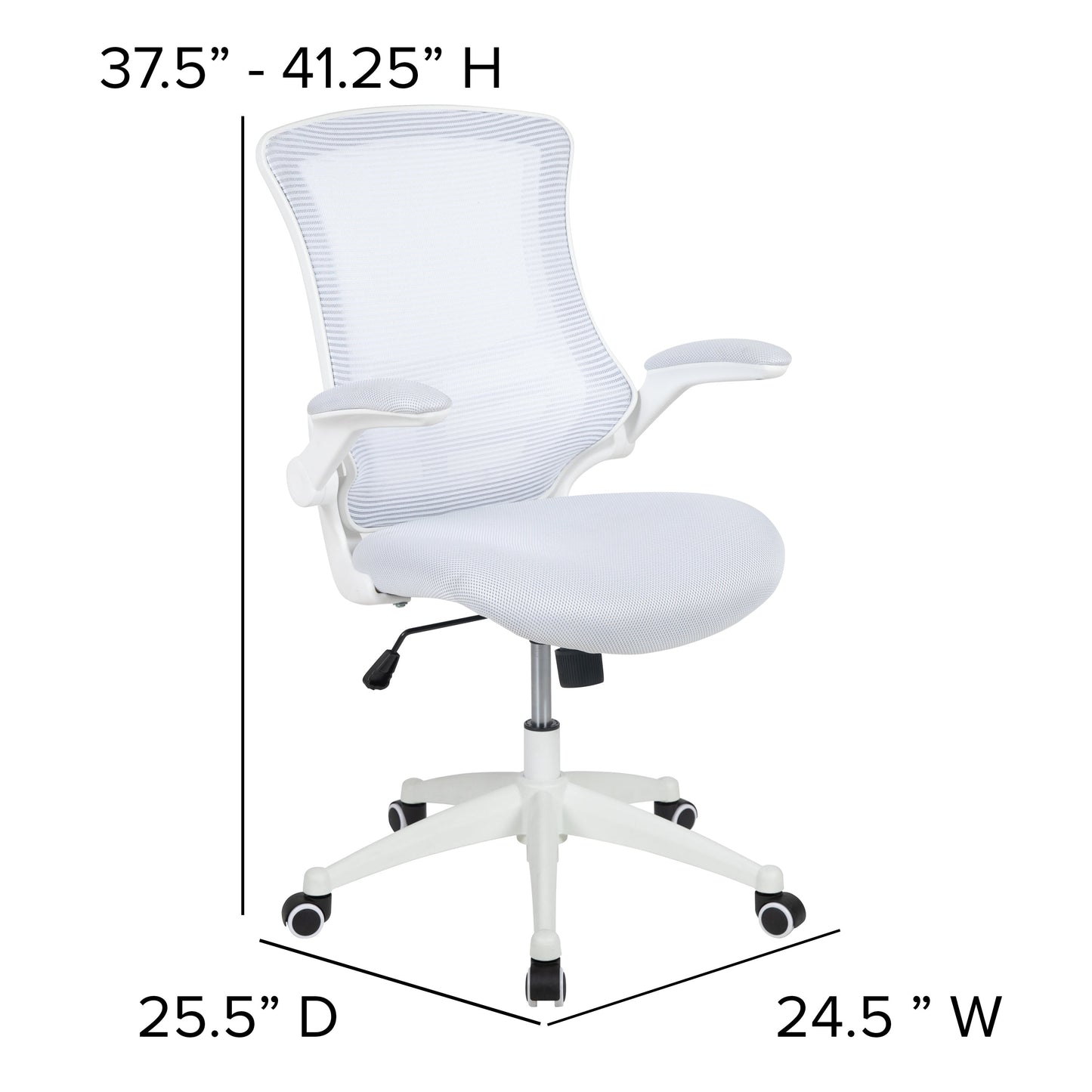 Mid-Back Mesh Desk Chair BL-X-5M-WH with Ergonomic Design and Comfortable Support