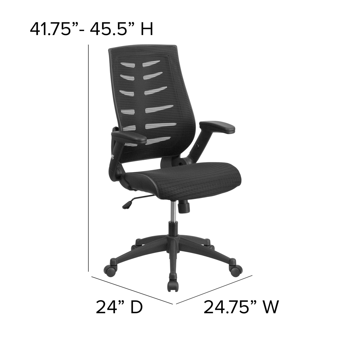 Black High Back Mesh Chair BL-ZP-809-BK-GG