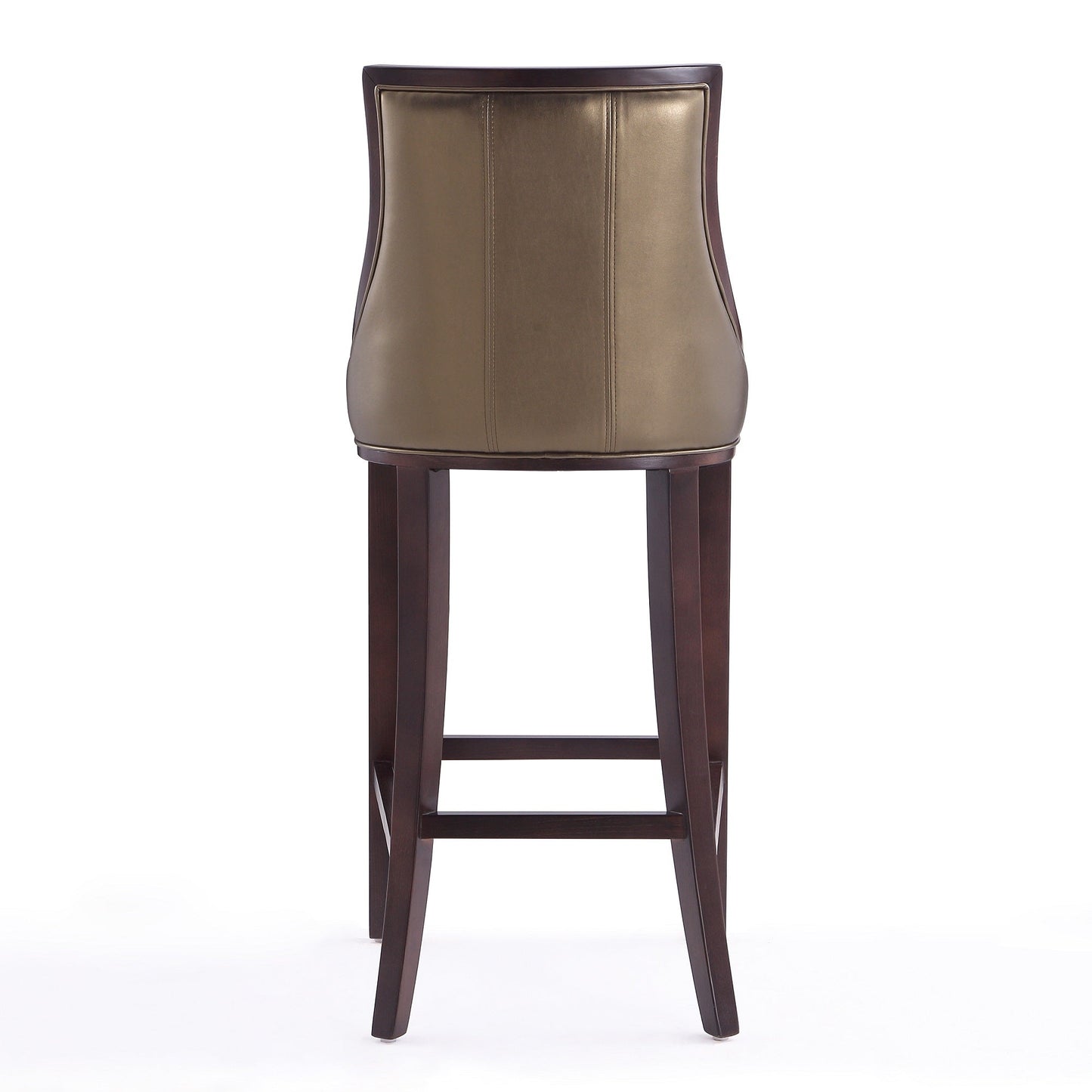 Manhattan Comfort Fifth Avenue Wood and Faux Leather Counter Height Bar Stool