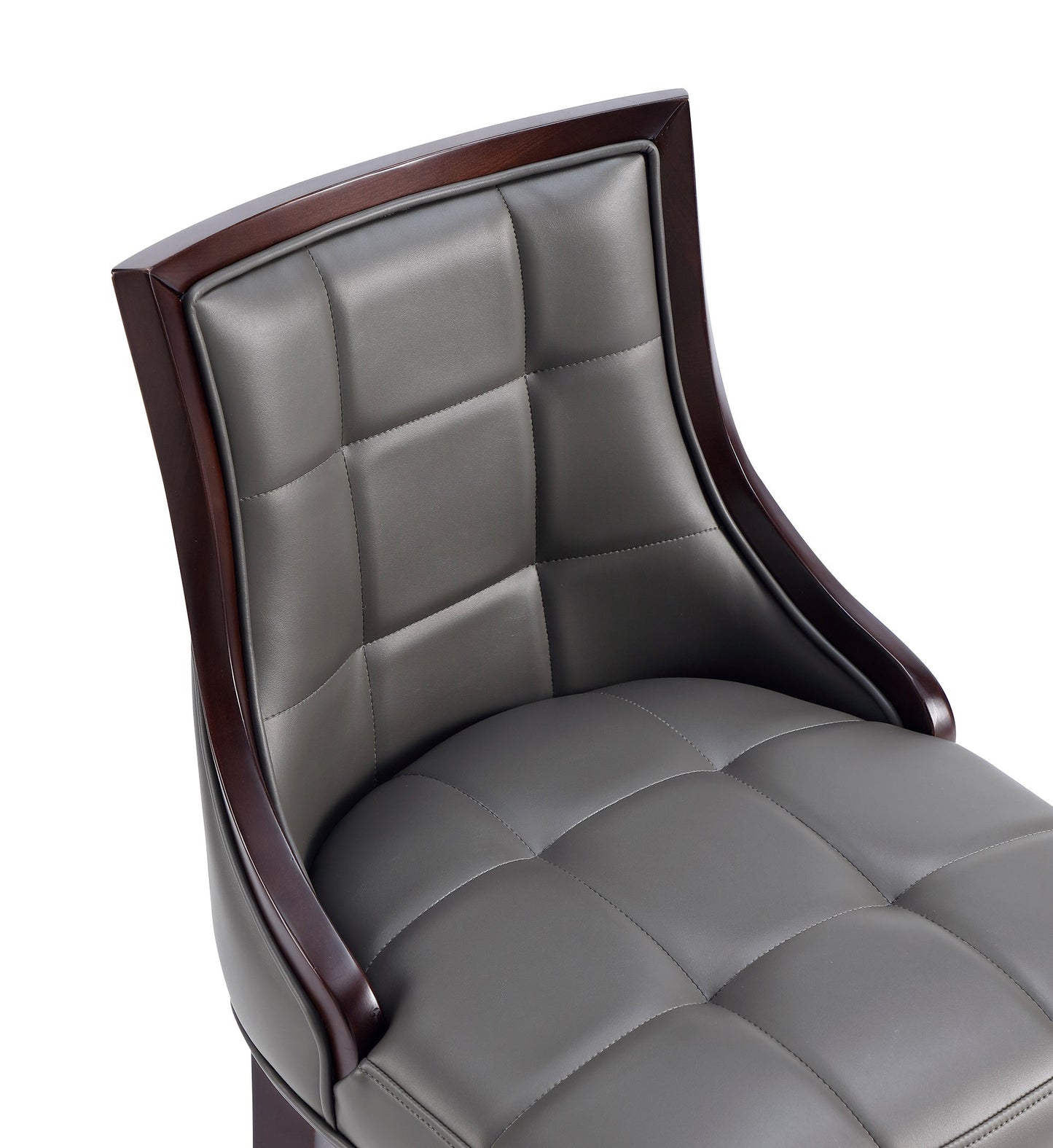 Manhattan Comfort Fifth Avenue Wood and Faux Leather Counter Height Bar Stool