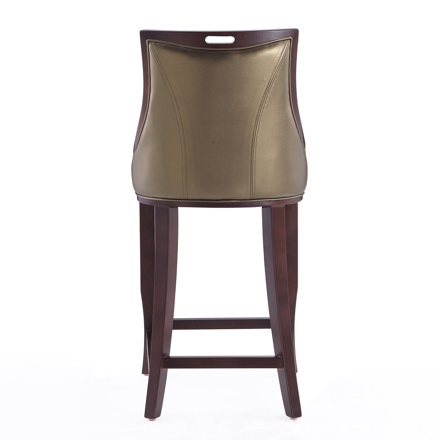 Manhattan Comfort Emperor 41 in. Walnut Beech Wood Bar Stool (Set of 2 or 3)