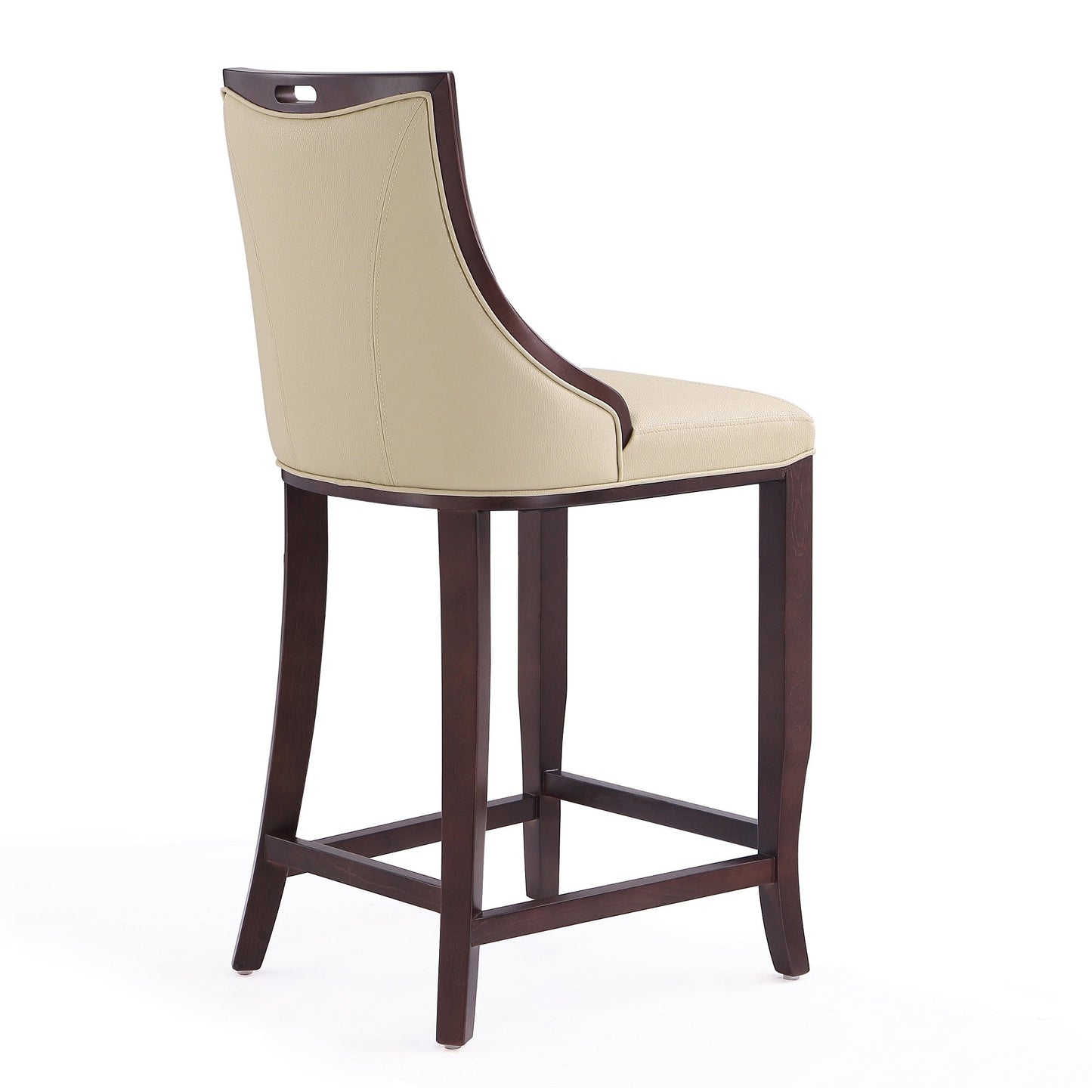 Manhattan Comfort Emperor 41 in. Walnut Beech Wood Bar Stool (Set of 2 or 3)