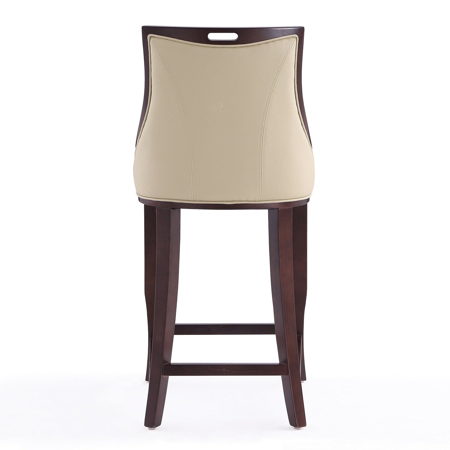 Manhattan Comfort Emperor 41 in. Walnut Beech Wood Bar Stool (Set of 2 or 3)