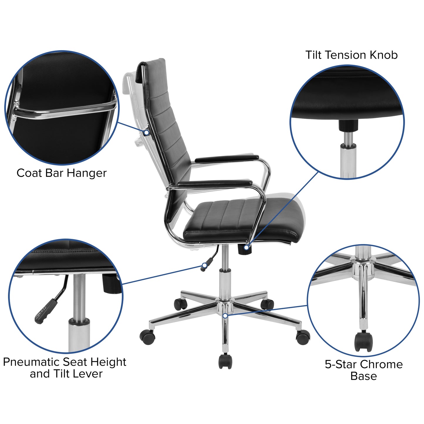 LeatherSoft Office Chair BT-20595H & BT-20595M