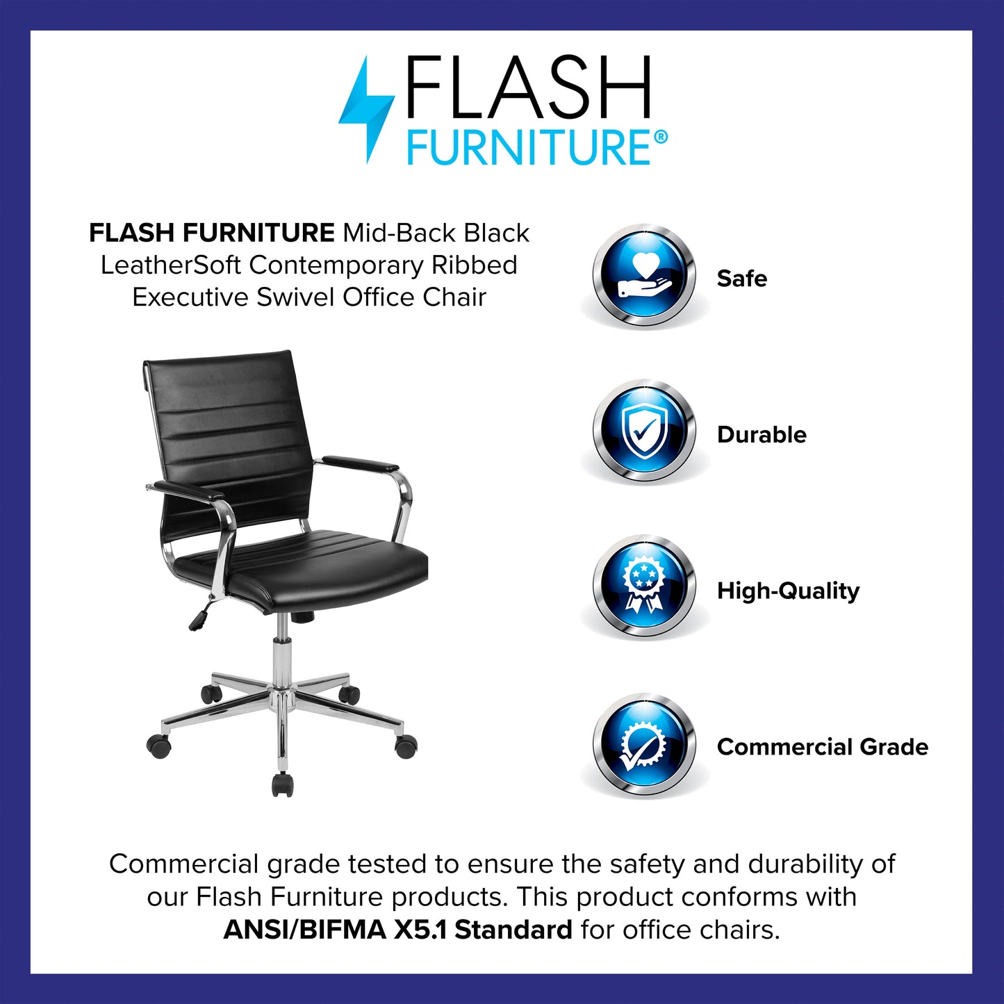 LeatherSoft Office Chair BT-20595H & BT-20595M