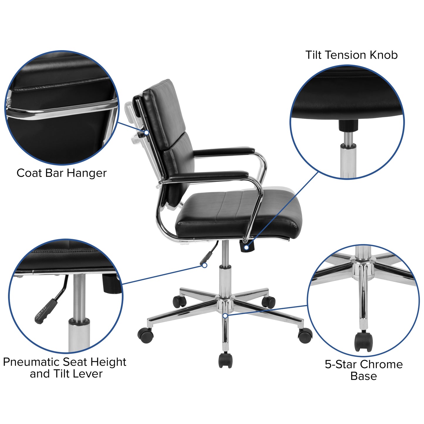 LeatherSoft Office Chair BT-20595H & BT-20595M