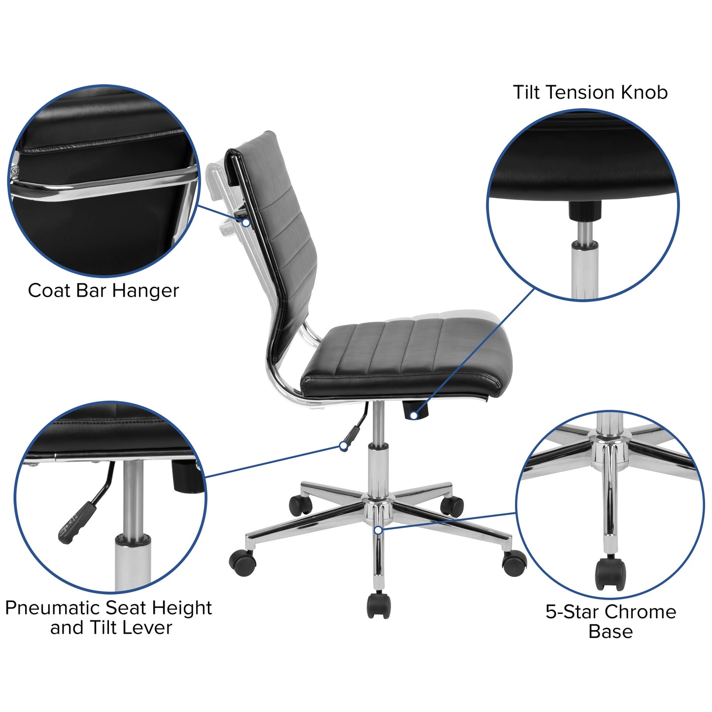 LeatherSoft Office Chair BT-20595H & BT-20595M