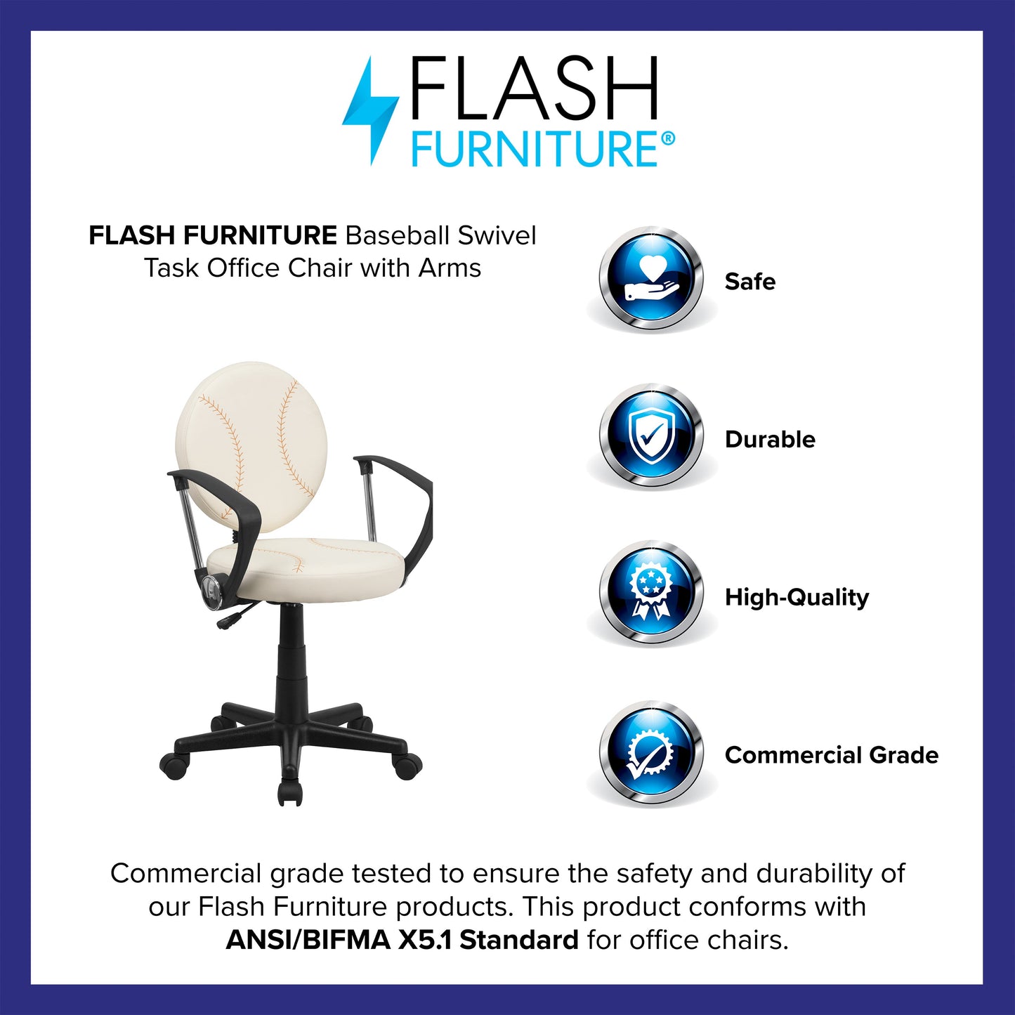 Baseball Mid-Back Task Chair BT-6179-BASE-A-GG