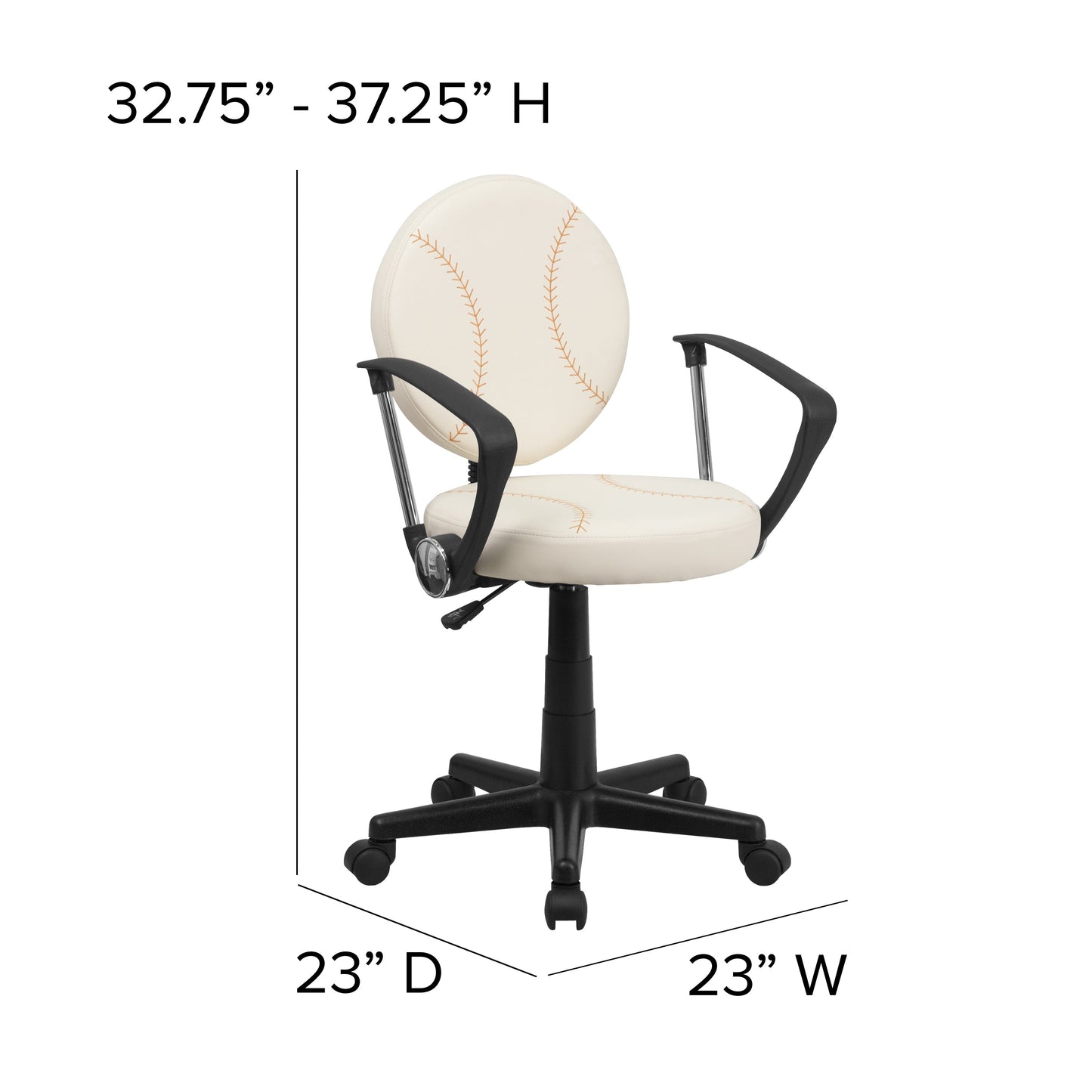Baseball Mid-Back Task Chair BT-6179-BASE-A-GG