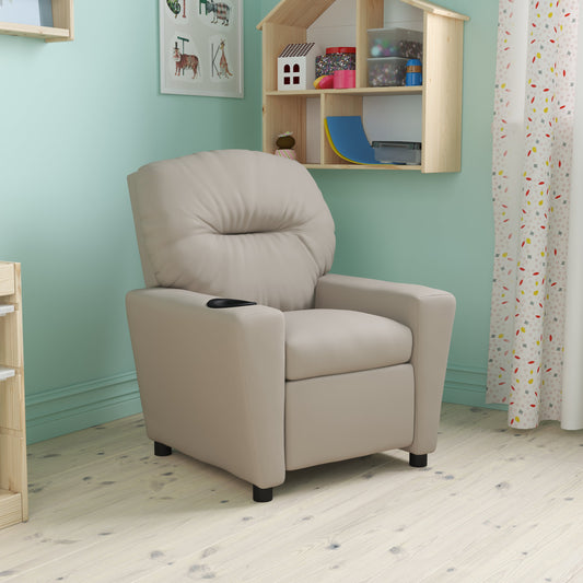 Beige Vinyl Kids Recliner BT-7950-KID-BGE-GG