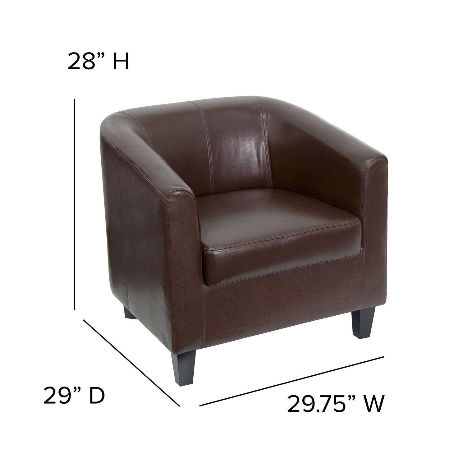 Brown Leather Guest Chair BT-873-BN-GG