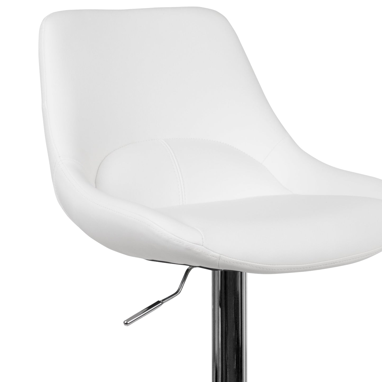 White Vinyl Swivel Bar Stool CH-182050X000-WH-V-GG