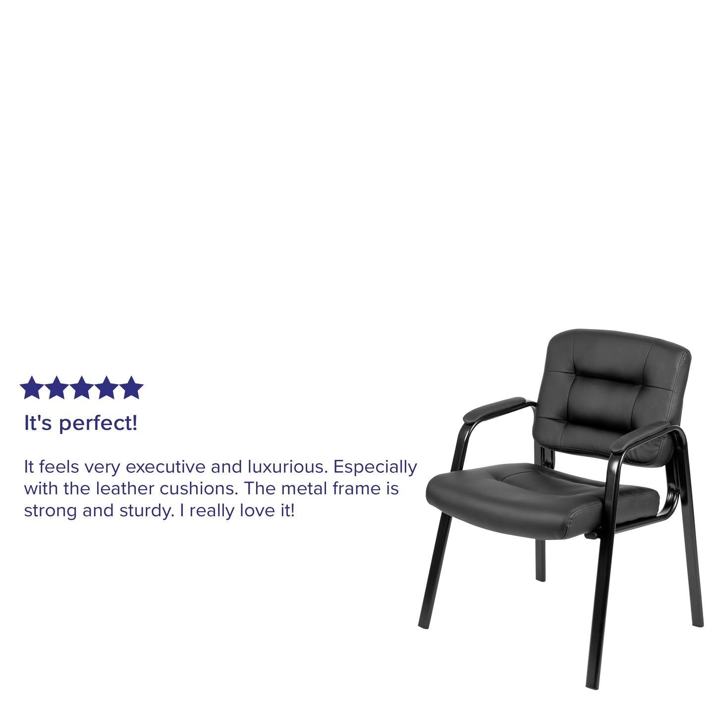 Black LeatherSoft Guest Chair CH-197221X000-BK-GG