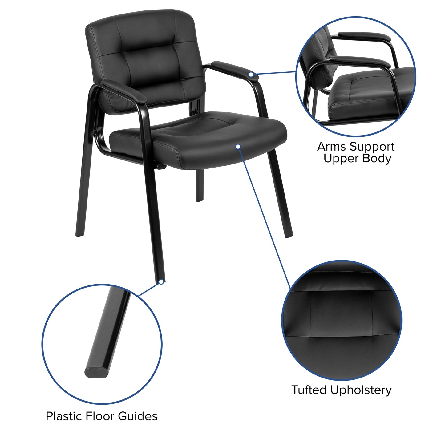 Black LeatherSoft Guest Chair CH-197221X000-BK-GG