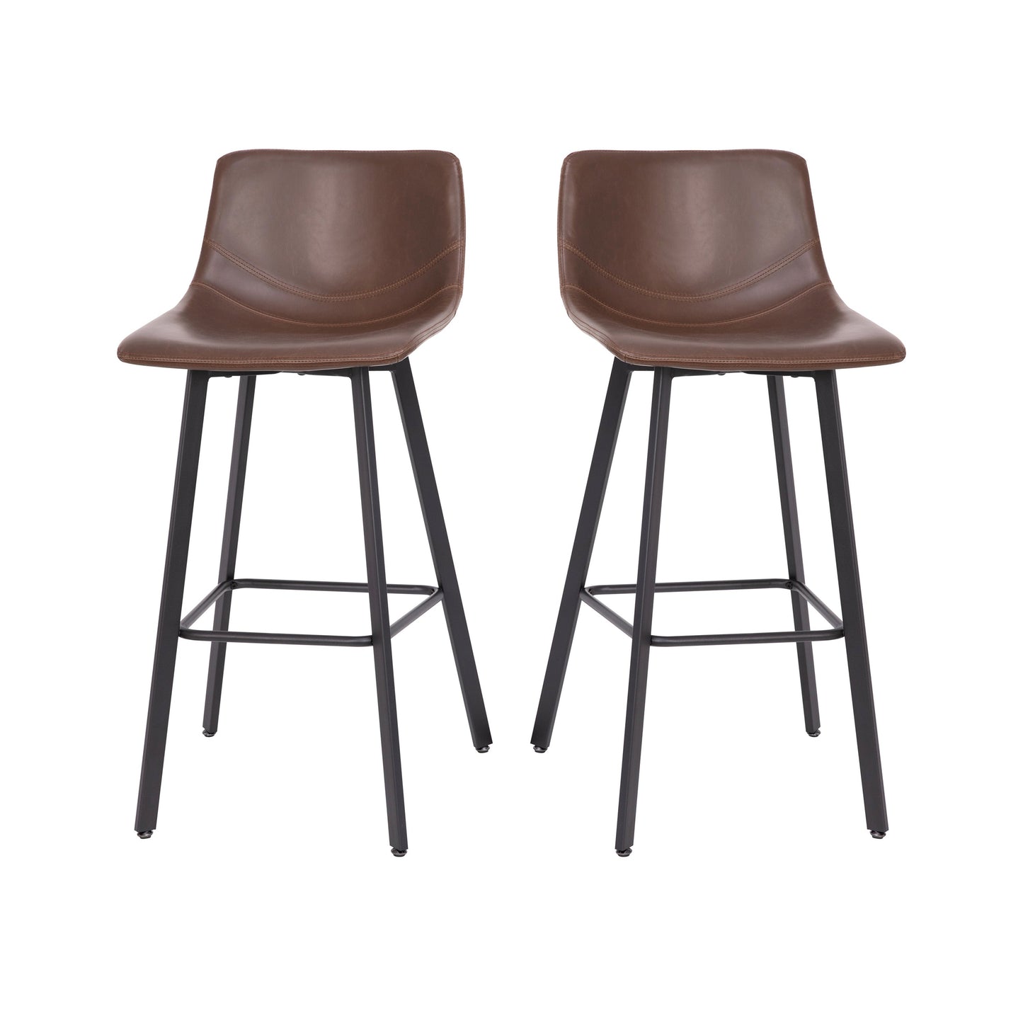 2PK 30" Brown Leather Stools CH-212069-30-DKBR-GG