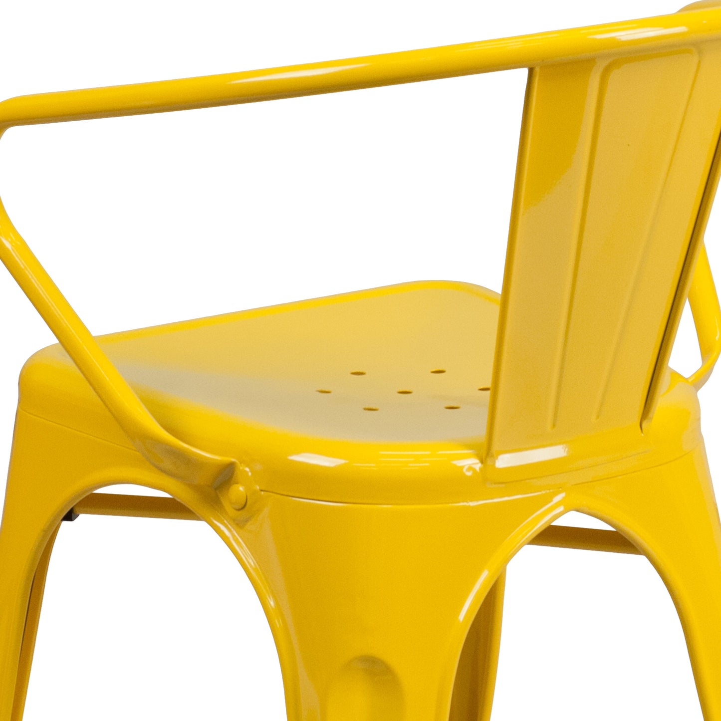 Yellow Metal Chair With Arms CH-31270-YL-GG