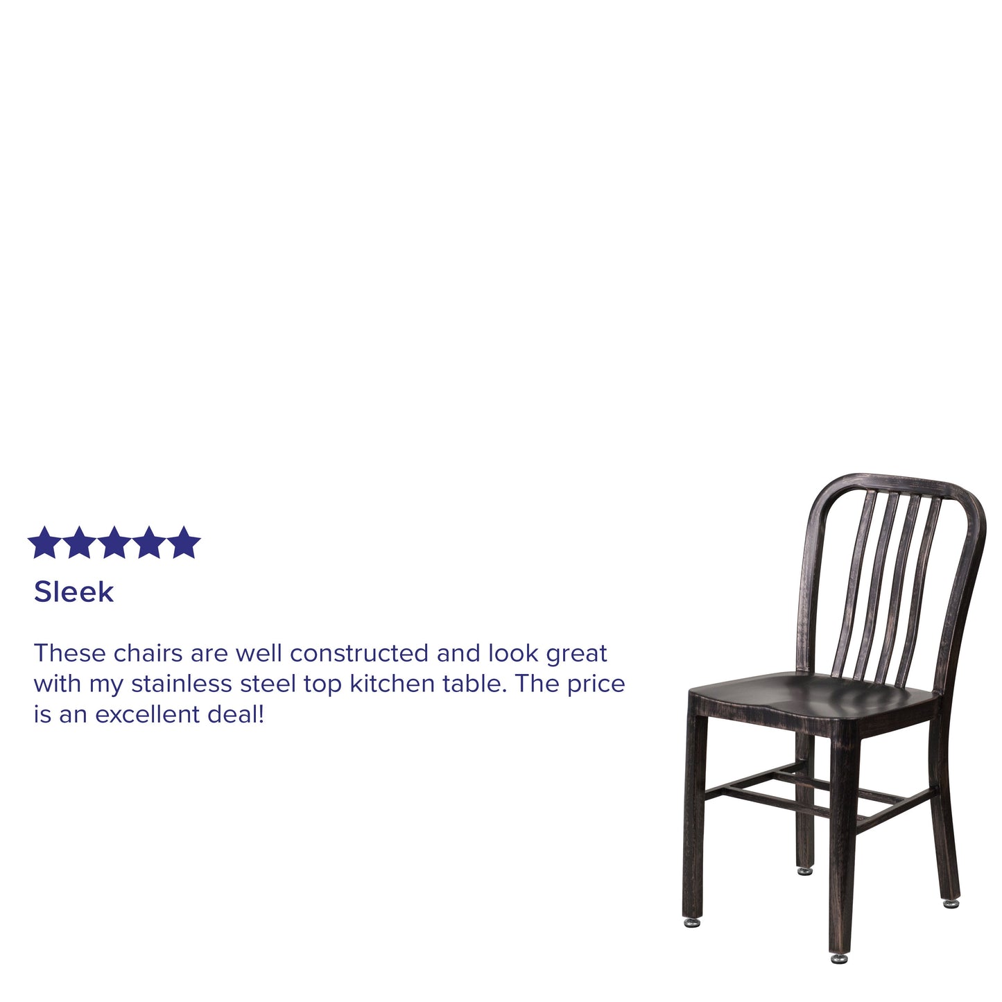 Aged Metal Outdoor Chair - Indoor-Outdoor Seating Option CH-61200-18