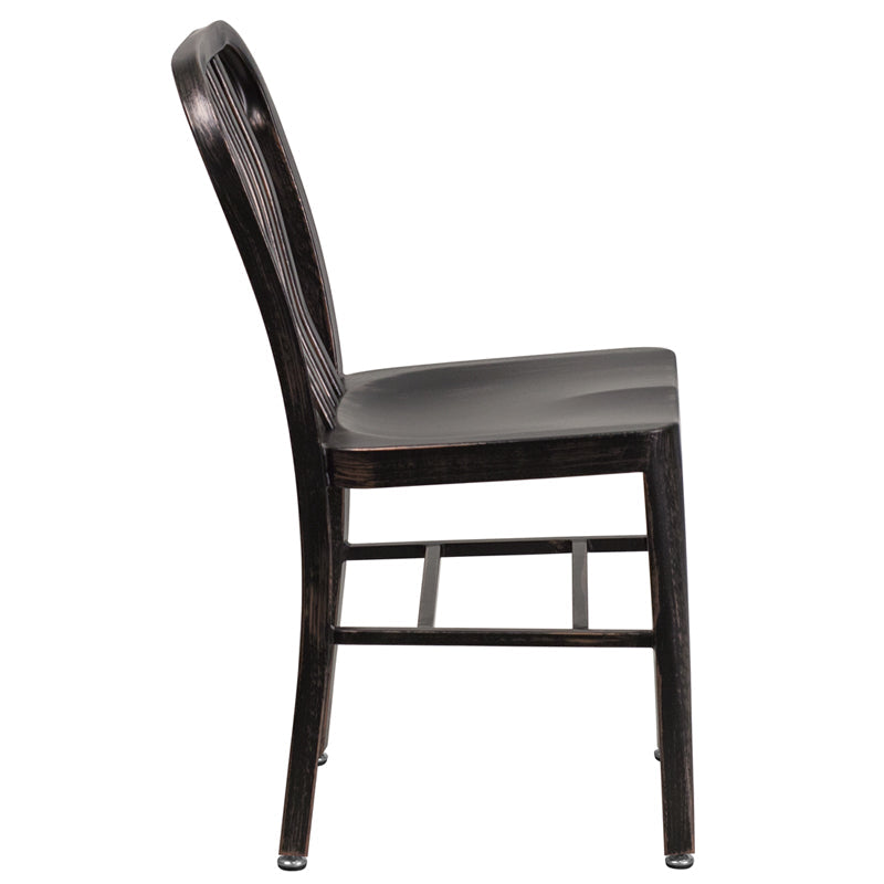 Aged Metal Outdoor Chair - Indoor-Outdoor Seating Option CH-61200-18