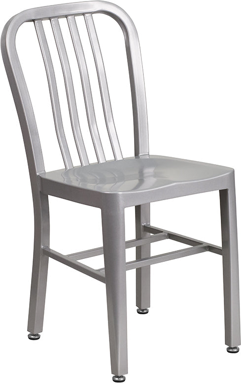 Aged Metal Outdoor Chair - Indoor-Outdoor Seating Option CH-61200-18