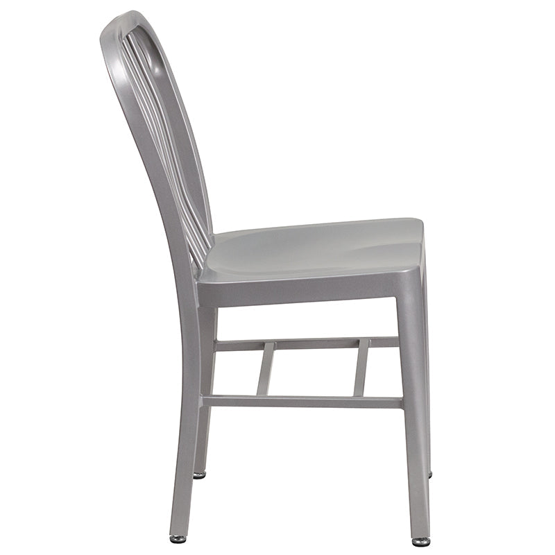 Aged Metal Outdoor Chair - Indoor-Outdoor Seating Option CH-61200-18