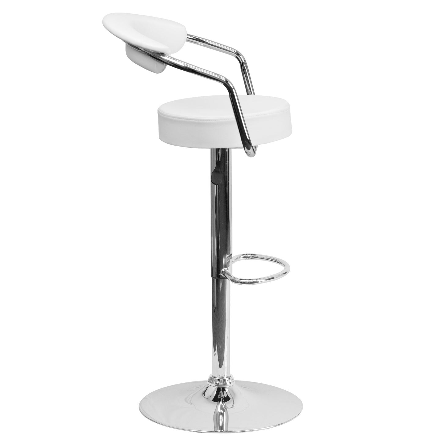 White Vinyl Barstool CH-TC3-1060-WH-GG