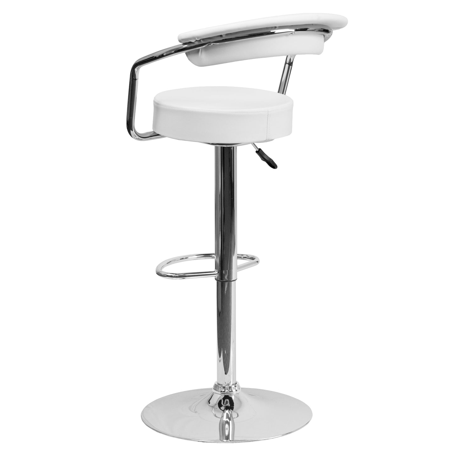 White Vinyl Barstool CH-TC3-1060-WH-GG