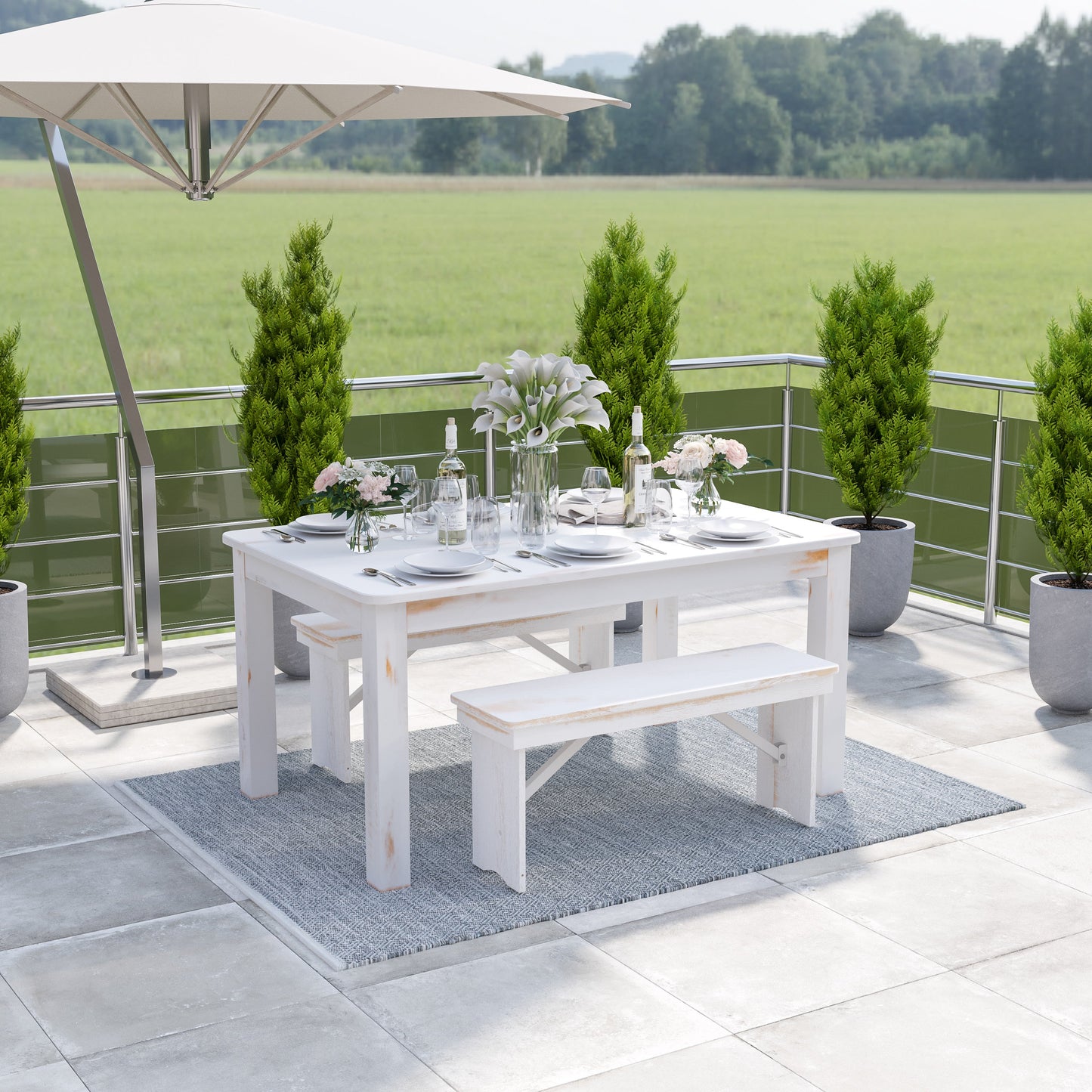 5'x7' Grey Handwoven Area Rug CI-20-9397-57-BL-GG