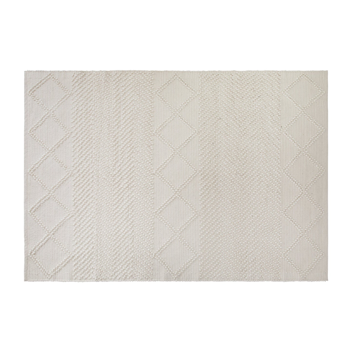 5'x7' Ivory & White Area Rug CI-20-9450A-57-CR-GG